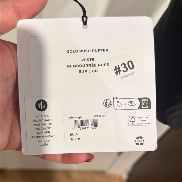 Alo Gold Rush Puffer in Black - Picture 11 of 11